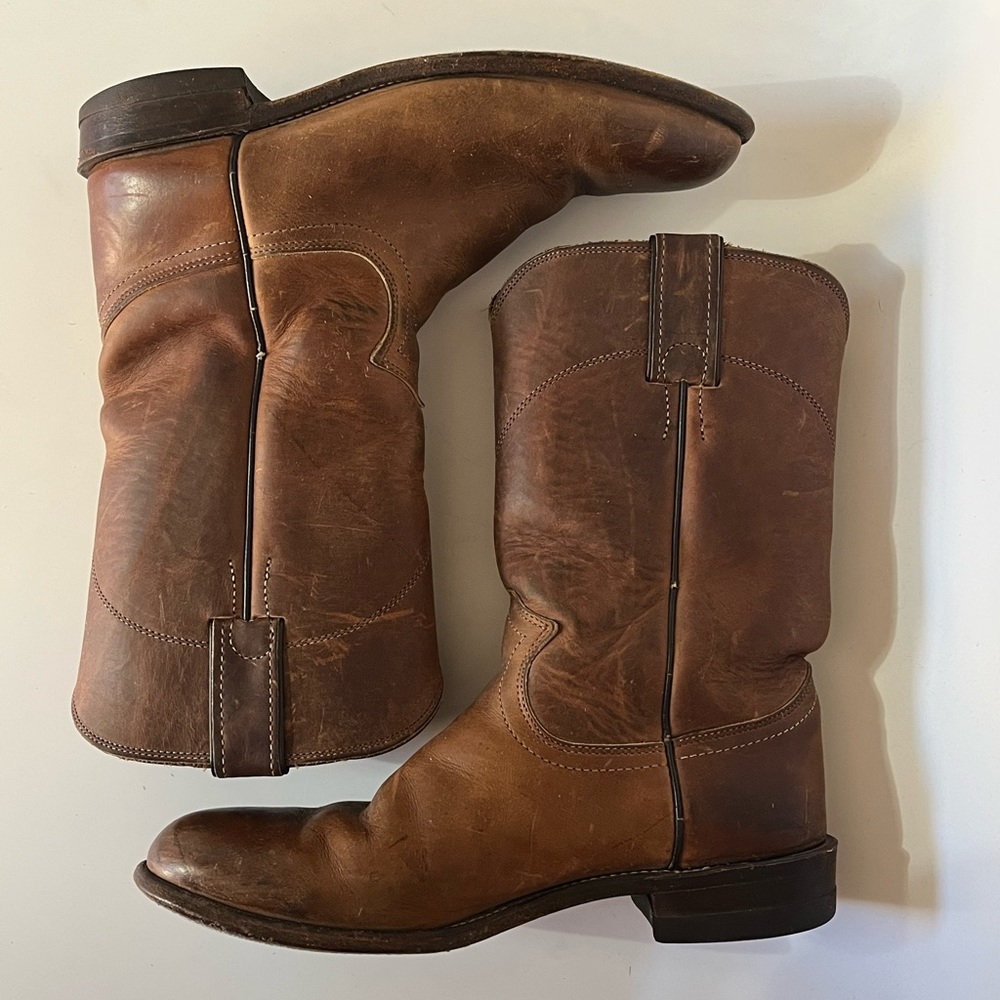 Justin Classic roper cowboy boots in brown size 7C